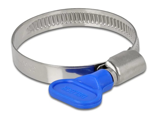 [90131356 1192207] Delock Schlauchschellen-Set 32-50 mm, Blau 10 Stück
