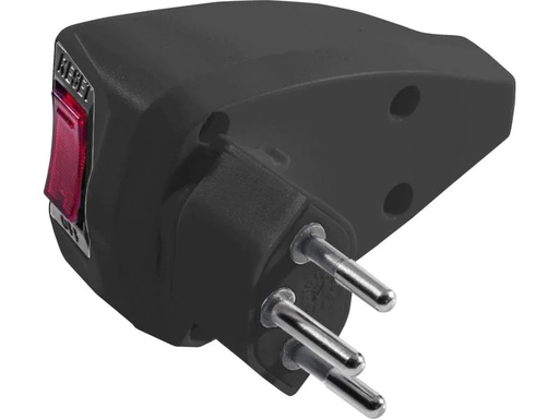 [90131517 452812] STEFFEN Montagestecker T12 mit Wippschalter Schwarz