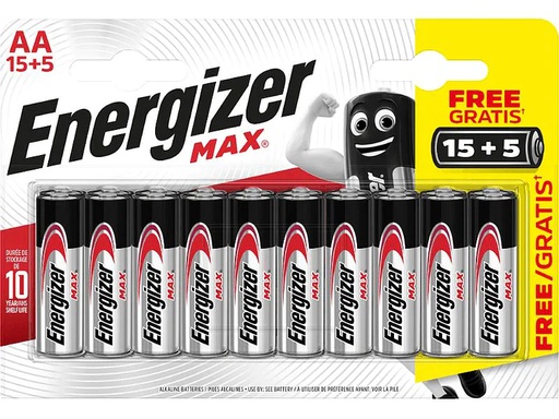 [90131546 957096] Energizer Batterie Max AA 15+5 Stück