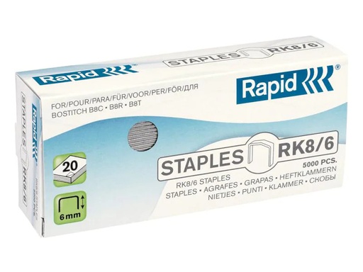 [90131699 893546] Rapid Heftklammer Rapid RK8 (B8), 5000 Stück