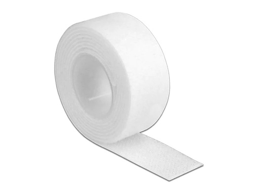 [90131705 1151708] Delock Klettband 1m x 20 mm Weiss