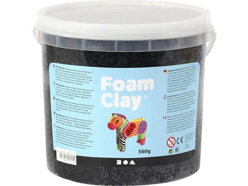 [90131951 1043711] Creativ Company Modelliermasse Foam Clay Schwarz 560 g