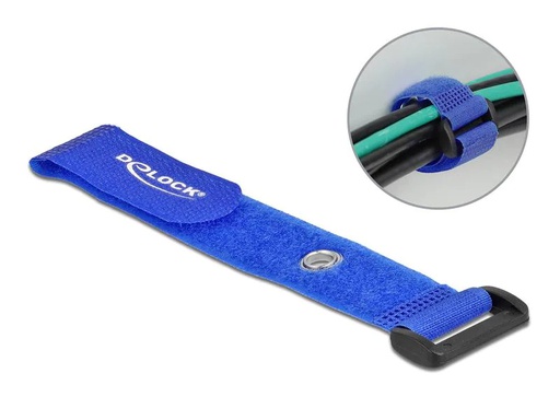 [90132276 1214451] Delock Klettkabelbinder Blau 190 mm x 25 mm 5 Stück