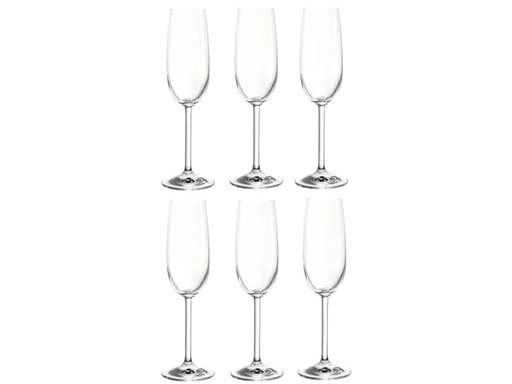 [90132296 779637] Montana Champagnerglas Pure 200 ml, 6 Stück, Transparent 