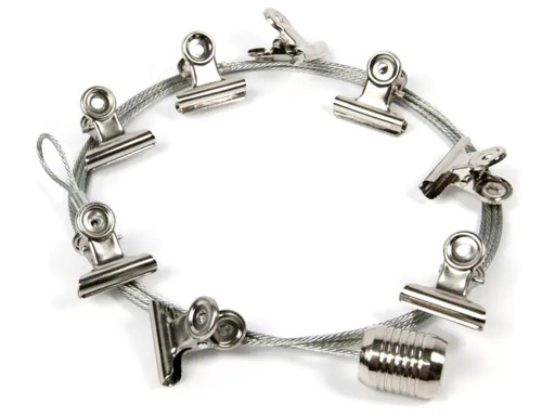 [90132382 894662] Trendform Fotoleine mit Magneten CLIPS Silber, 1 Stück