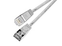 SLIM Slimpatchkabel RJ-45 - RJ-45, Cat 6, U/FTP, 1 m, Grau