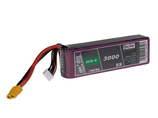 [90132733 1017062] Hacker RC-Akku LiPo 3000 mAh 18.5V 20C TopFuel MTAG