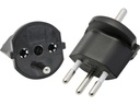 STEFFEN Fixadapter SchuKo Konturenstecker – T12 schwarz