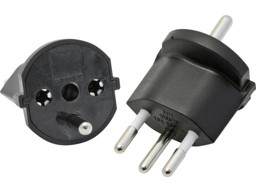 [90013284 66205] STEFFEN Fixadapter SchuKo Konturenstecker – T12 schwarz