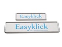 EASYKLICK Kennzeichenhalterset lang, Chrom