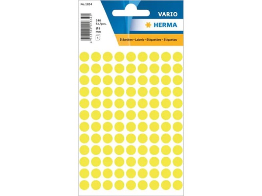 [90133176 1093014] Herma Stickers Klebepunkte Vario Ø 8 mm, Neongelb