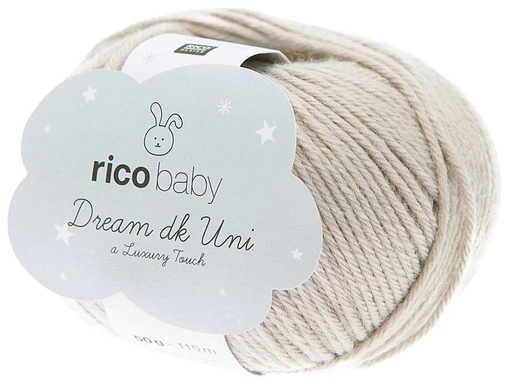 [90133311 1156762] Rico Design Wolle Baby Dream Uni dk 50 g, Silbergrau