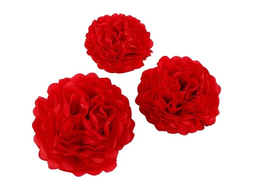[90133363 719936] Creativ Company Pompons 20 + 24 + 30 cm 3 Stück