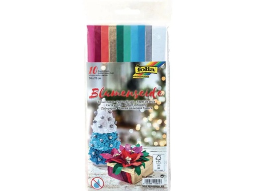 [90133463 1043915] Folia Seidenpapier 50 x 70 cm Mehrfarbig