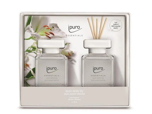 [90133477 1159375] ipuro Duftstäbchen White Lily 2 x 50 ml Set 100 ml