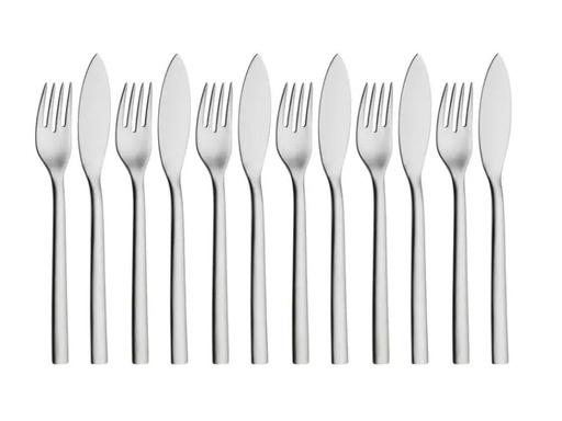 [90133651 496465] WMF Fischbesteck-Set 12-teilig, Silber