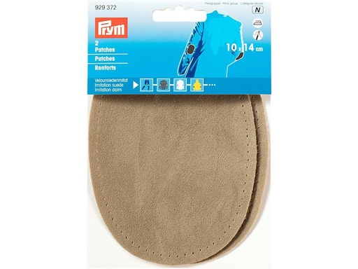 [90133668 1174976] Prym Applikation 10 x 14 cm Lederimitat, Beige, 2 Stück