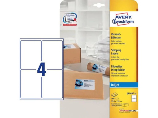 [90133679 136670] Avery Zweckform Versand-Etiketten J8169 99.1 x 139 mm