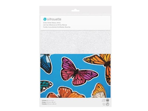 [90133706 961462] Silhouette Stickerpapier Glitter Weiss