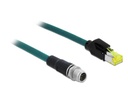 Delock Patchkabel RJ-45-M12 Cat 6A, S/FTP, 1 m, Blau