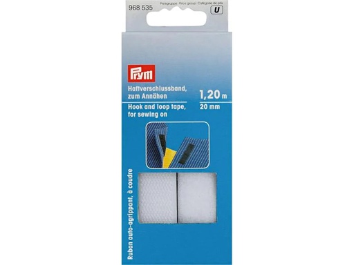 [90133863 1088009] Prym Klettbandverschluss 1.2 m zum Annähen, Weiss