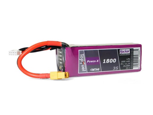 [90133896 1017047] Hacker RC-Akku LiPo 1800 mAh 11.1 V 35C Topfuel Power-X MTAG