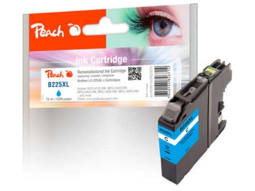 [90133910 1142479] Peach Tinte Brother LC-225XL Cyan