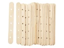 Creativ Company Holzkleinteile Eistiele mit Lochung, 20 Stück