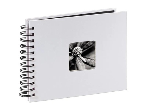 [90133947 1163433] Hama Fotoalbum Fine Art 24 x 17 cm Weiss, 50 schwarze Seiten