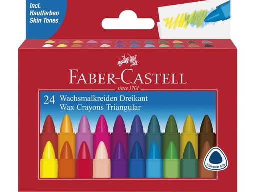 [90133959 924235] Faber-Castell Wachsmalstifte Mehrfarbig, 24 Stück