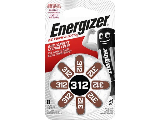 [90133968 957287] Energizer Hörgerätebatterie 312 8 Stück