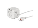 STEFFEN Stromverteiler CUBE 8x T13 2x USB-A