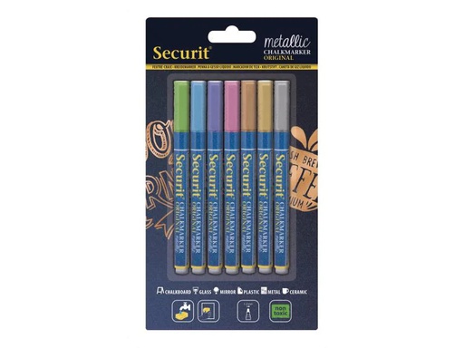 [90134166 734842] Securit Kreidemarker Metallic 1 mm 7 Stück, fein