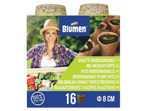 [90134353 1036077] Blumen Aufzuchttöpfe Ø 8 cm, rund, 16 Stück