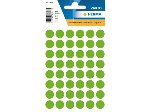 [90001321 1093040] Herma Stickers Klebepunkte Vario, Ø 13 mm, Hellgrün