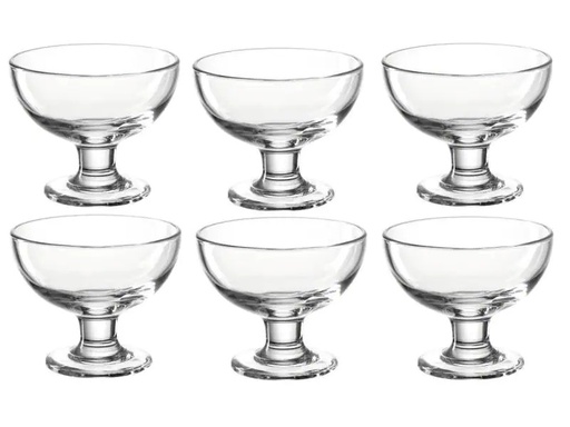 [90134579 880258] Leonardo Dessert-Schale Cucina 12 cm, 6 Stück, Transparent