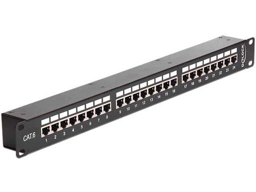[90134599 497847] Delock Patchpanel 24 Port, Cat.6 STP 19-Rack Kupplung