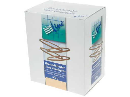 [90134630 1128826] Büroline Gummiband 1.3 x 80 mm, 500 g