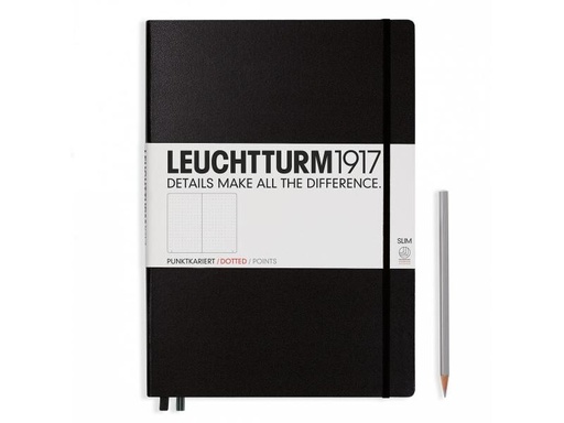 [90134648 678459] Leuchtturm Notizheft Master Slim A4, Dot, Schwarz