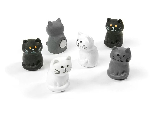 [90134649 894651] Trendform Haftmagnet CAT Schwarz/Weiss, 6 Stück