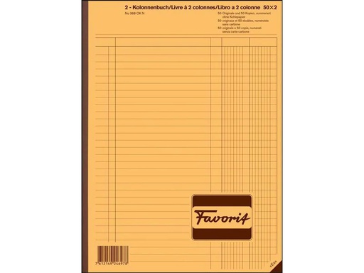 [90134694 1211597] Favorit Durchschreibeblock 220 x 297 mm 2 Kolonnen