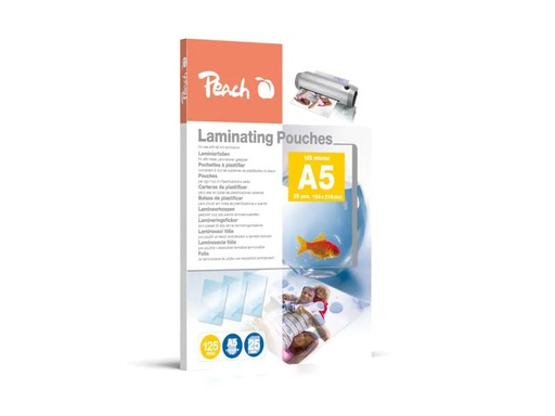 [90134854 228351] Peach Laminierfolie A5, , 25 Stück, Glänzend