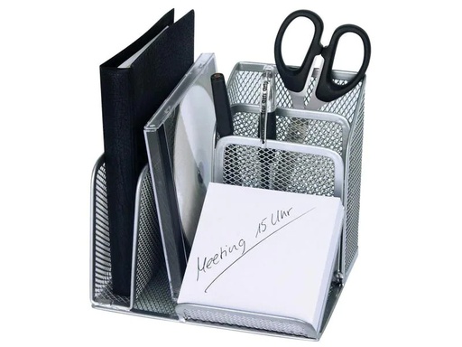 [90134875 1022693] WEDO Stiftehalter Office mit Briefablage, Silber