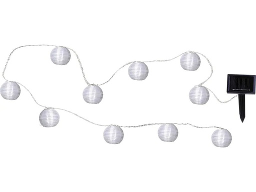 [90135323 782614] Star Trading Lichterkette Solar Festival 270 cm, Weiss