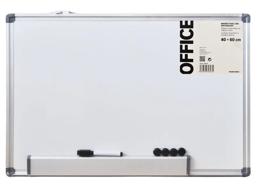 [90135465 879876] Office Magnethaftendes Whiteboard 40 cm x 60 cm, Weiss