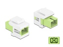 Delock Keystone-Modul SC Buchse zu SC  Buchse Lindgrün / Weiss