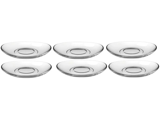 [90135573 1187740] Leonardo Untertasse Napoli Ø 14.3 cm 6 Stück, Transparent