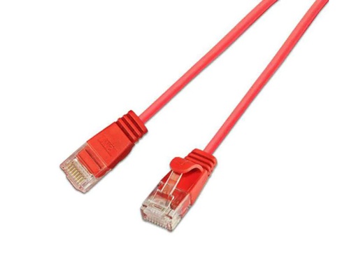 [90135592 353727] SLIM Slimpatchkabel RJ-45 - RJ-45, Cat 6, UTP, 1 m, Rot