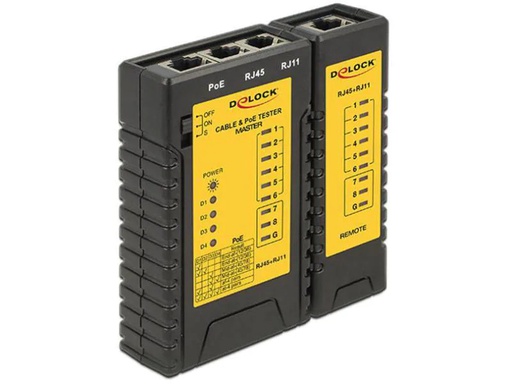 [90135830 543429] Delock LAN-Tester Master PoE/RJ11/RJ45