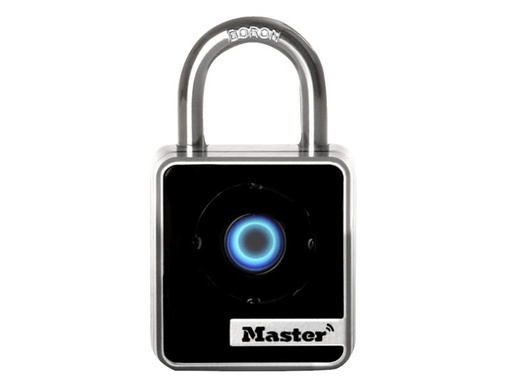 [90135968 534738] Masterlock Vorhängeschloss Bluetooth Schwarz/Silber